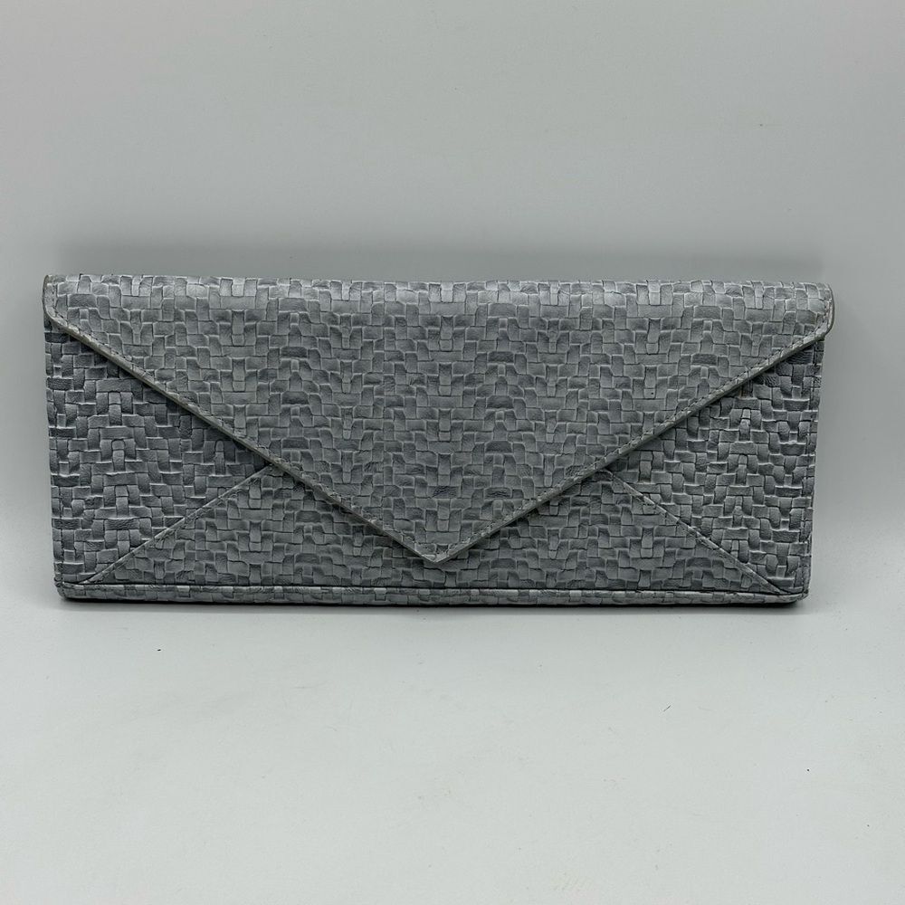 Lulu Townsend Women's Clutch Gray Classic Hollywood Style Magnet Closure